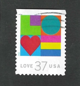 U.S. Stamp - Scott # 3657 -- 2002 -- 37¢ -- Love Series: Multicolor Love - Picture 1 of 1