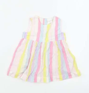 Bluezoo Girls Pink Cotton Blend Trapeze & Swing Size 0-3 Months - Picture 1 of 12