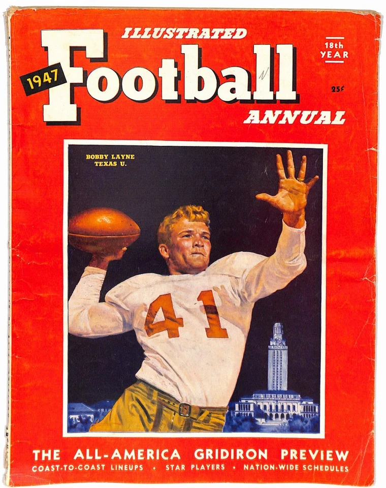 Revista anual Football Illustrated 1947 Bobby Layne Texas Longhorns 181698 Foto 1 de 1