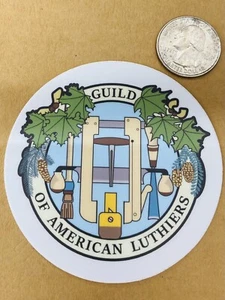 Guild of American Gitarrenbauer AUFKLEBER - Akustikgitarre Gitarrenbauer Shop USA - Bild 1 von 1