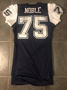 Dallas Cowboys game worn Brandon Noble 2001 jersey Reebok Thanksgiving signed