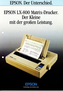 PC_Prospekt_EPSON LX-800 Matrixdrucker von 1987 - Photo 1/1