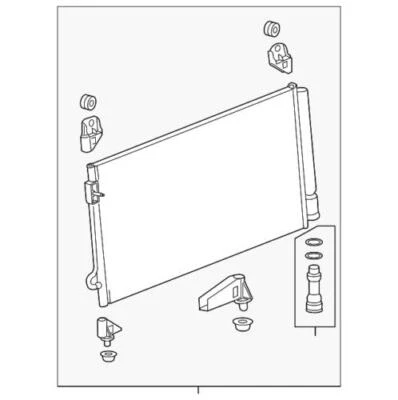 Condensador genuino GM 2015-2019 Chevrolet GMC Silverado Sierra 2500 3500 85145962 Foto 1 de 2
