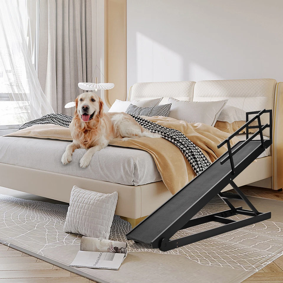 Dog Ramp 4/5 Position Adjustable Pet Ramp for All Dog and Cat With Side Rails - Image 1 of 4