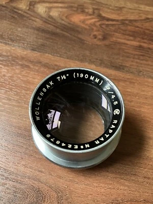 Lente de gran formato Wollensak Raptar 190 mm F4,5 Foto 1 de 4