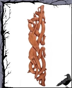 Decoración de pared medieval de madera - celtas - perros celtas - Imagen 1 de 1