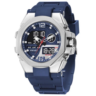 NEW Men Sport Watch Military Outdoor Digital Quartz Watch Boys LED Wristwatch - image 1 of 4