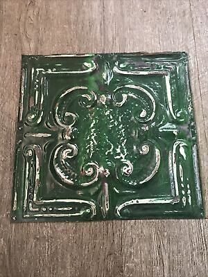 Vintage Ceiling Tin For Crafts Ptach Work Home Decor 12x12 • 16.64$