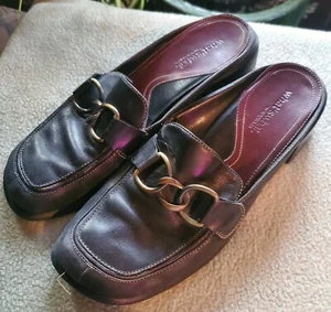 AEROSOLES BLACK SOFT LEATHER WHAT'S WHAT SLIP ON SHOES-SZ. 6.5 - Picture 1 of 1