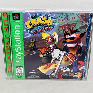 CRASH BANDICOOT WARPED Sony Playstation 1 PS1 Tested Complete Green Label 1998 - Picture 1 of 4