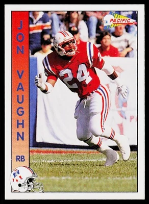 Jon Vaughn, 1992 Pacific, #195, New England Patriots, - Image 1 of 2