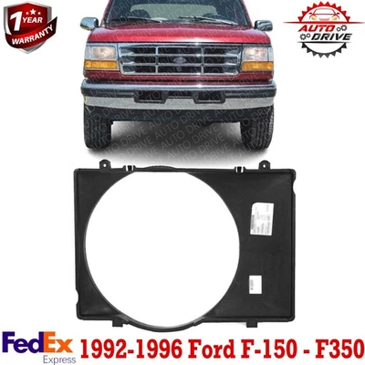 Fan Shroud Fits 1992-1996 Ford F-150 Bronco F-250 F-350 - Imagem 1 de 4
