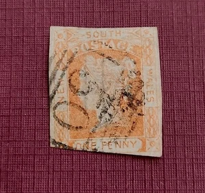 Lot 30. Australia NSW Stamp Queen Victoria 1850s SG48 Canceled CV$200 - Picture 1 of 3