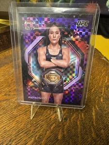 2024 Topps Finest UFC (Rare)Alexa Grasso Purple Checkerboard Refractor 42 /75 - Picture 1 of 2
