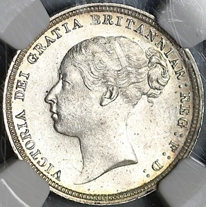 1883 NGC MS 63 Victoria 6 Pence Great Britain Mint State Silbermünze (25072602C) - Bild 1 von 6