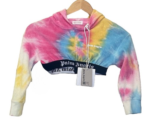 Felpa con cappuccio Palm Angels bambino tie dye cropped taglia 4 anni sconto 75% prezzo consigliato £189