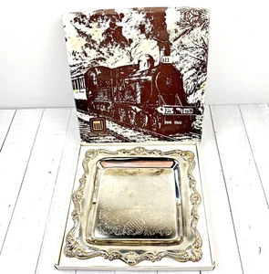 Vintage L’argenterie Silver Plated Ornate Square Tray Made in Hong Kong - Picture 1 of 9