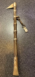 Japanischer antiker Feuerwehrmann aus der Meiji-Zeit altes Werkzeug Hikeshi Tobiguchi Handhaken - Bild 1 von 3