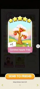 Sticker 5 Star Candied Apple Tree | mono_poly_go ⚡⚡FAST SEND⚡⚡ - Picture 1 of 1