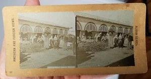 Foto de tarjeta Stereoview Biskra Privince Aleria Market Place 1901 J10 - Imagen 1 de 3