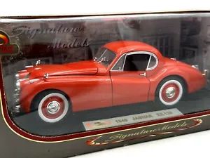 Signature Models 1:18 Scale Diecast Model - 1949 Jaguar XK 120 (Red-Orange) - Picture 1 of 8