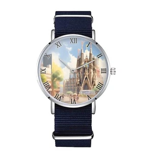 Reloj de nailon Sagrada Familia, arte arquitectónico de Barcelona, monumento de Gaudí, viaje - Imagen 1 de 5