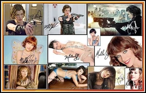 Milla Jovovich, Signed, Collage Cotton Canvas Image. Limited Edition (MJ-2)x - Picture 1 of 1