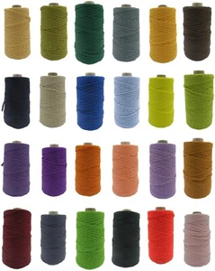 100 Meter oder 200 Meter 3mm / 5mm Polyesterkordel Schnur Flach, Makramee kordel - Bild 1 von 33