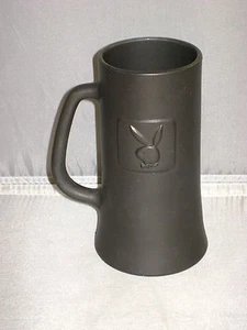 Vintage PLAYBOY 1960's frosted black Tall Mug/Stein - Picture 1 of 3