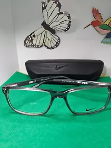 New NIKE Eyeglasses 7240 070 55-17Transparent lite Grey Frames JUST DO IT Sale! - Picture 1 of 5