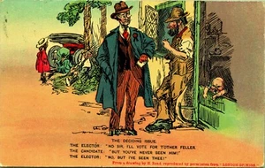 Cartolina The Decision Issue Candidato Politico H Reed Opinione Londra 1911 - Foto 1 di 2