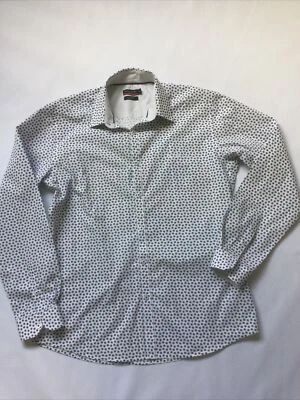 Pierre Cardin Shirt Slim Fit Size M 100% Cotton Blue White Mix - Image 1 of 4