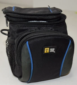 Case Logic Zippered Camera Case Black w/ Blue Interior~Medium Sized - Picture 1 of 10