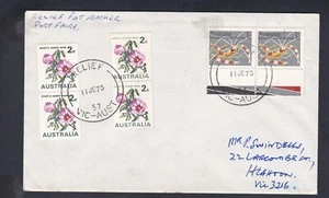 1975 POST FAIRY DECIMAL STAMP COVER CDS RELIEF 57 VIC AUST #A542 - Picture 1 of 1
