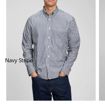 Gap Men's CoolMax EcoMade Performance Poplin Shirt Untucked Fit S,M,L,XL,2XL, - Image 1 of 3