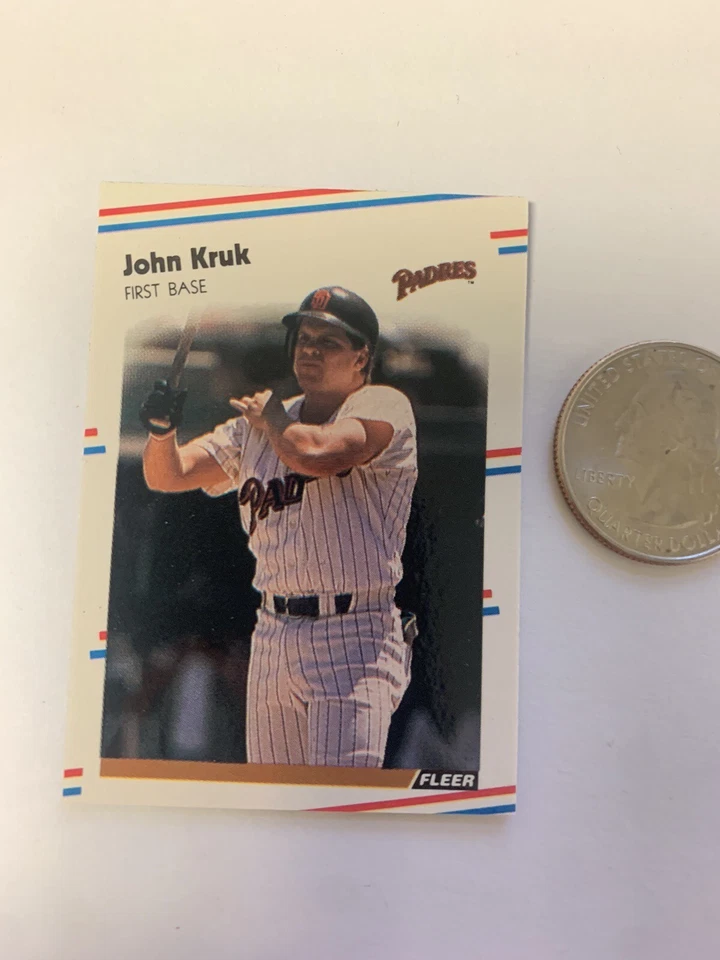 1988 Fleer Mini John Kruk San Diego Padres  - Image 1 of 1