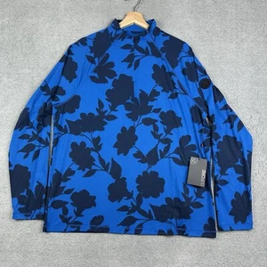Camisa G Fore 1/4 Cremallera Para Hombre Grande Azul Floral Golf Elastizada Ligera Nueva $155 - Imagen 1 de 9