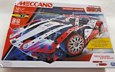 KIT DE CONSTRUCCIÓN DE VEHÍCULOS MOTORIZADOS MECCANO 21202 SUPERDEPORTIVO 25 EN 1 *ENVÍO DESDE CANADÁ* Foto 1 de 2