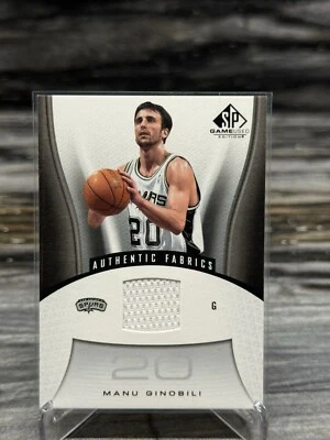 MANU GINOBILI ~ 2006-07 SP Juego Usado Jersey Reliquia ESPUELAS Foto 1 de 2
