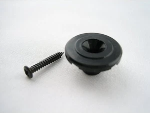Quality String Tree Guide Retainer 19mm Round Black NEW for style Bass Guitar - Foto 1 di 1