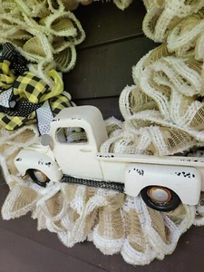 Metall halb weiß LKW, NEU 15 x 5 - Bild 1 von 3