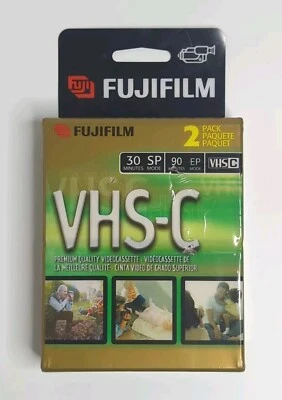 FujiFilm VHS-C Premium 2 Pack (30 mins SP / 90 Mins EP) Camcorder Tapes New - Изображение 1 из 4