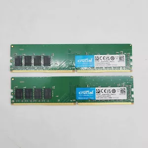 16GB (2x 8GB) Crucial DDR4 3200 UDIMM 1.2V Desktop Memory CT8G4DFS832A M8FR - Picture 1 of 3