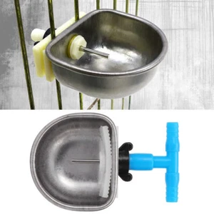 5Pcs Stainless Steel Automatic Rabbit Drinker Nipple Drinking Bowl Waterer Farm - Picture 1 of 13