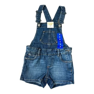 2x/ Pair Of Urban Star Girls Denim Overall / Shorts, Size 7, New - Picture 1 of 6