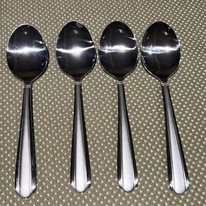 Neu Wallace PROMENADE FROST Edelstahl Besteck 7" Esslöffel 4er Set - Bild 1 von 4