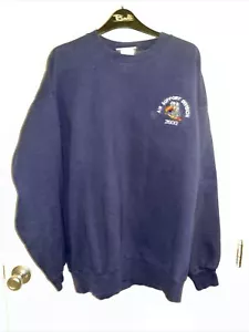 Vintage 90s Hanes Super Heavy Cotton Air Support Division Blue Sweatshirt size L - Bild 1 von 8
