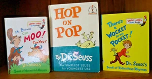 Lote de 3 Dr Seuss HC Hop on Pop, Mr Brown Can Moo, There's a Wocket in My Pocket - Imagen 1 de 6
