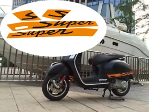 2D Body Frame Stickers GTS300 Two Long Vents Decal for Vespa GTS300 Super Sport - Picture 1 of 11