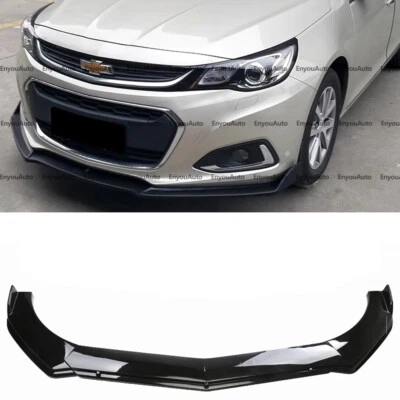 For Chevrolet Cruze UNIVERSAL Front Bumper Lip Spoiler Splitter Glossy Black Foto 1 de 4